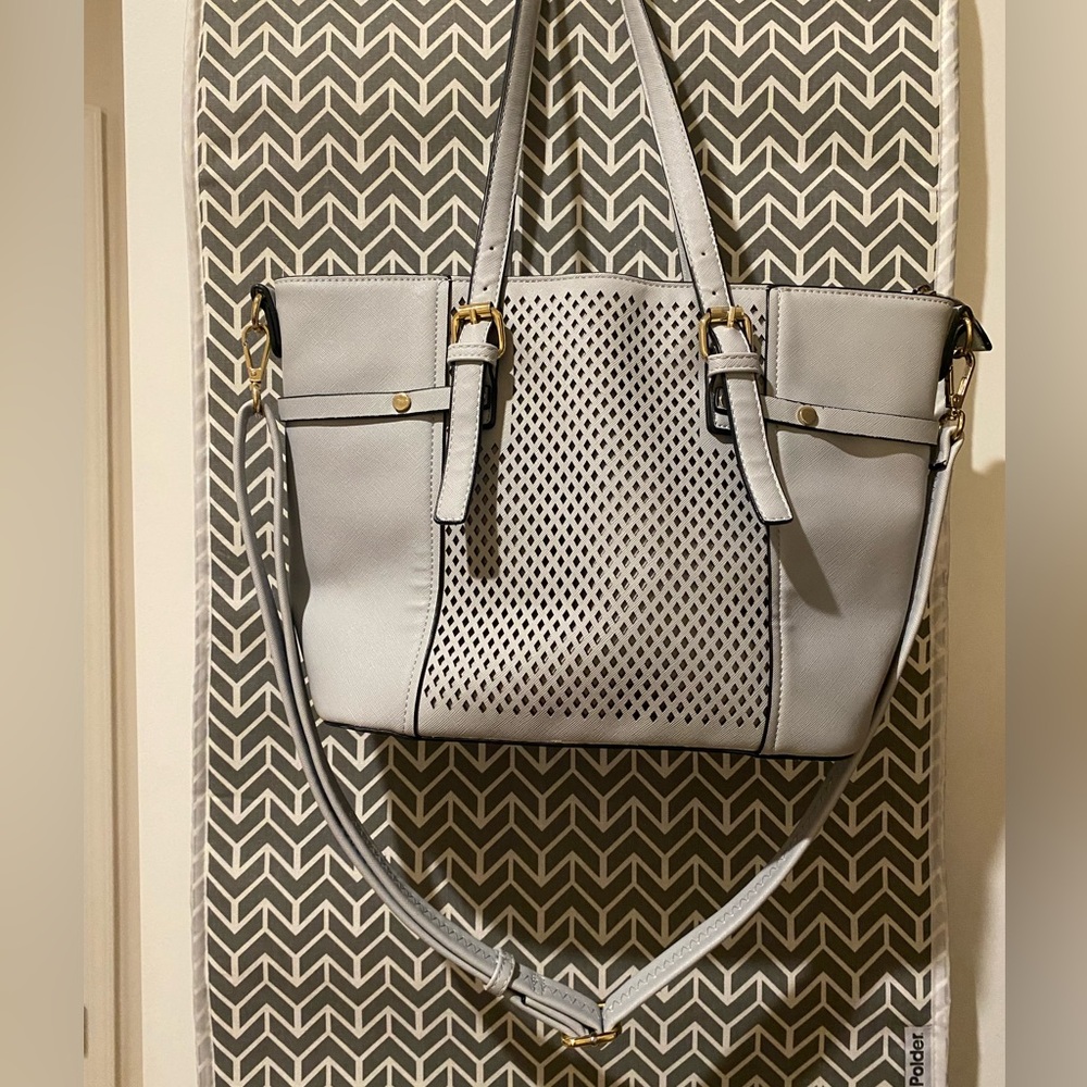 Handbag.As shown Light Blue 115” X 10” plus straps